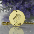 Personalised Baby Footprints Name Necklace Personalised baby footprints name necklace product image