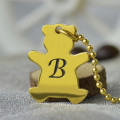 Teddy Bear Initial Charm Necklace View Personalised teddy bear initial charm necklace view