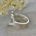 Personalised Promise Heart Ring in Sterling Silver Personalised sterling silver heart promise ring