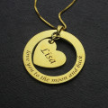 Personalised Promise Necklace Personalised promise necklace with name and phrase pendant