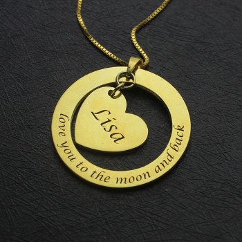 Personalised Promise Necklace with Name Phrase 18ct Gold Plated