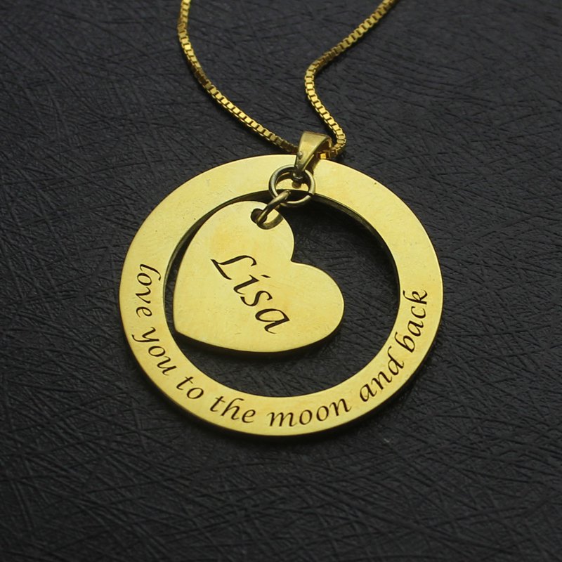 Personalised Promise Necklace Personalised promise necklace with name and phrase pendant