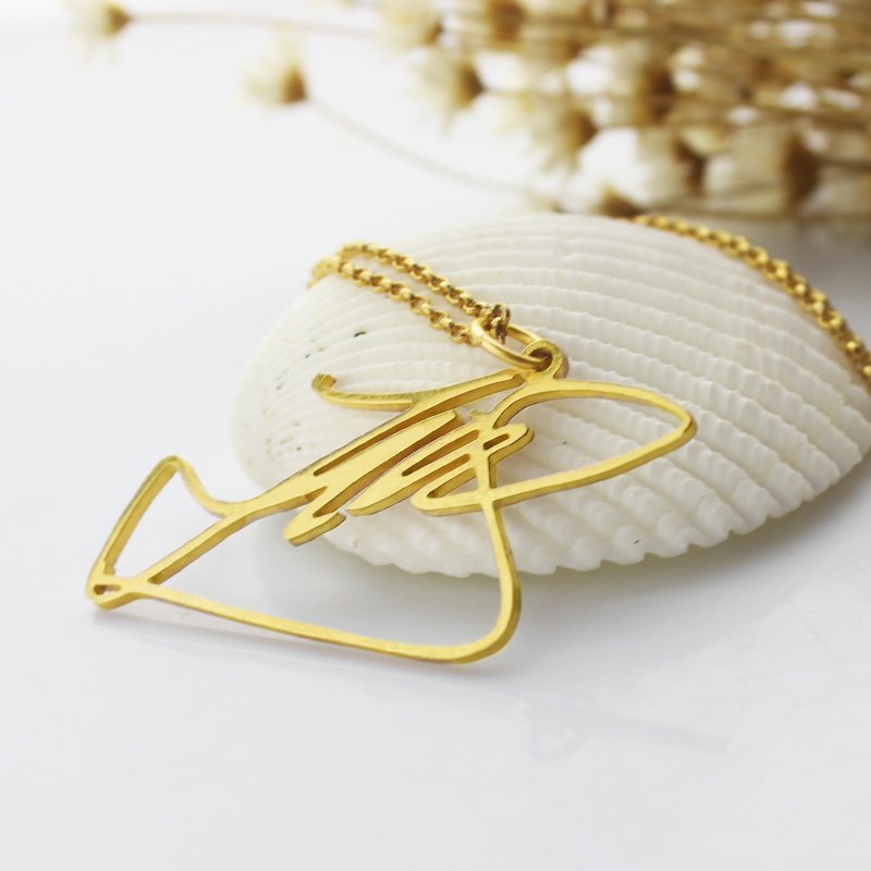 Custom Signature Necklace Custom signature necklace pendant
