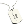 Personalised ID dog tag bar pendant product image
