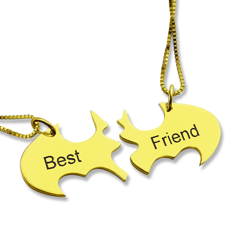Personalised puzzle friend name necklace product view