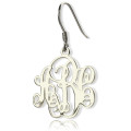 Sterling Silver Script Monogram Earrings Sterling silver script monogram earrings product image