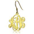 Personalised script monogram initial earrings product view