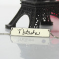 Custom Signature Bar Necklace Detail Custom signature bar necklace detail view