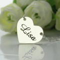Personalised stamped heart name necklace product image