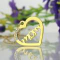 Mother’s Heart Birthstone Necklace Mother’s Heart birthstone necklace product image