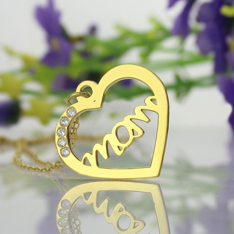 Mother’s Heart Birthstone Necklace Mother’s Heart birthstone necklace product image