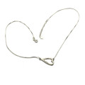 Open heart personalised name necklace and bracelet set