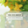 Custom Roman numeral bar necklace product image