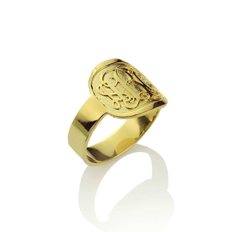 Engraved monogram ring product image