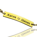 Engraved Couple Bar Bracelet Personalised couple bar bracelet with engraved name and heart
