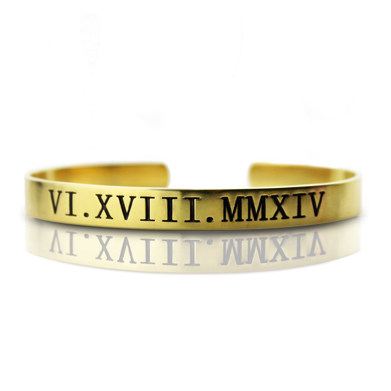 Personalised Roman numeral bracelet product image