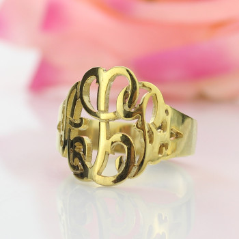 Personalised Hand Drawing Monogrammed Ring Gifts Personalised Hand Drawing Monogrammed Ring Gifts
