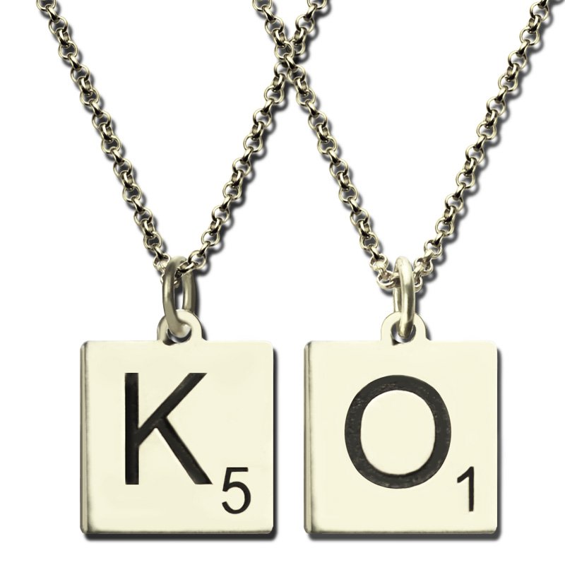 Scrabble Initial Letter Necklace Scrabble initial letter necklace gallery image