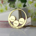 Personalised mother's family name pendant necklace