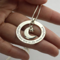 Personalised Moon and Star Charm Pendant Personalised moon and star charm pendant gallery image
