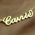 Personalised Carrie name necklace in 18ct solid gold