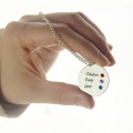 Family Tree Birthstone Pendant Personalised family tree birthstone pendant necklace