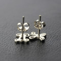 Personalised single monogram stud earrings