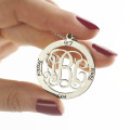 Personalised family monogram name necklace