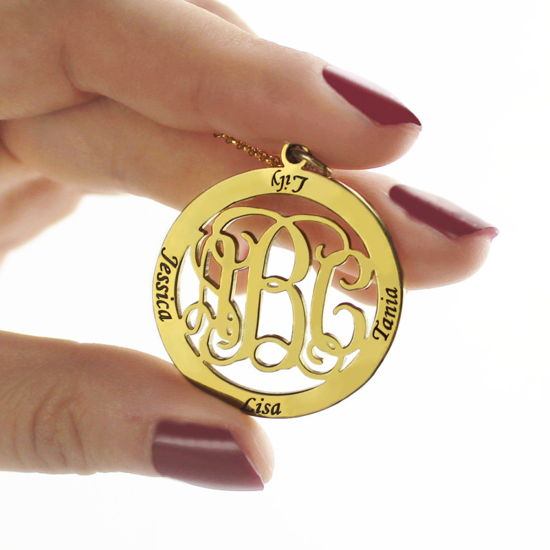 Personalised family name necklace