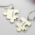 Engraved puzzle necklace product image