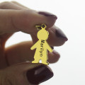 Personalised Boy Pendant Necklace Personalised boy pendant necklace alternate view