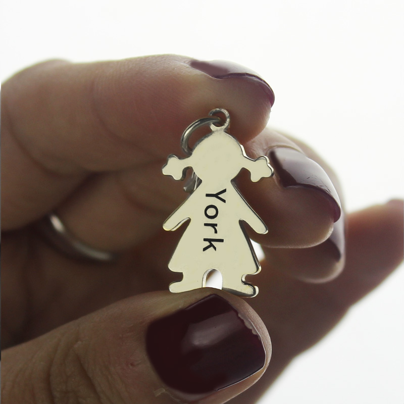 Personalised Baby Girl Name Pendant Detail Personalised baby girl name pendant necklace detail
