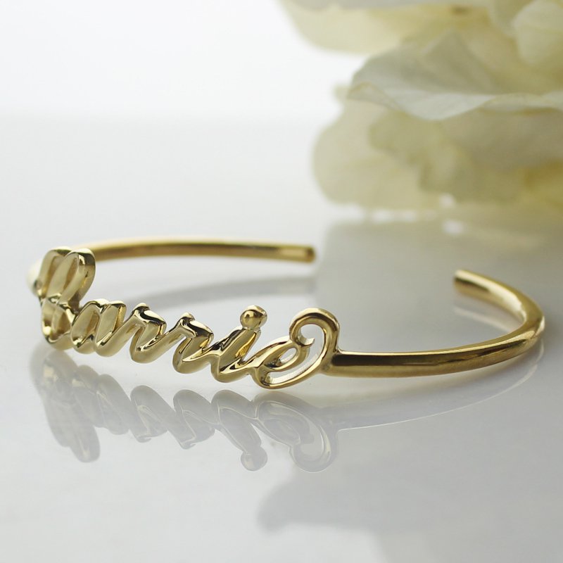Personalised name bangle bracelet product image