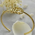Personalised 3D monogram initial bangle detail view