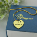 Personalised heart name necklace detail