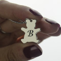 Personalised Teddy Bear Initial Necklace Personalised teddy bear initial necklace product image