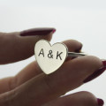 Personalised Sweetheart Double Initial Ring Personalised sweetheart ring with two initials