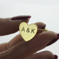 Engraved Sweetheart Ring with Double Initials Engraved Sweetheart Ring with Double Initials product image