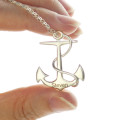 Engraved Anchor Name Necklace Engraved anchor name necklace view