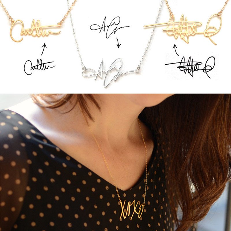 Personalised Signature Necklace Personalised signature necklace pendant
