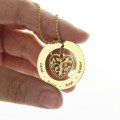Circle family tree pendant necklace gallery image