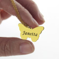 Custom Butterfly Name Pendant Custom butterfly pendant with personalised name