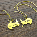 Personalised puzzle friend name necklace detail view