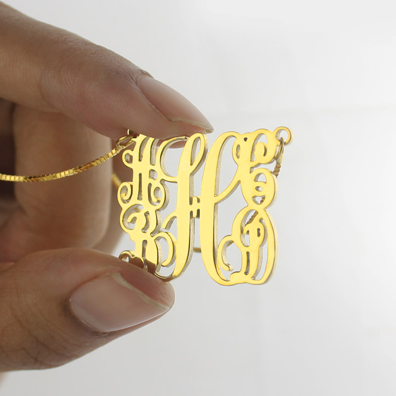 Five-Initial Family Monogram Pendant Five-initial family monogram necklace pendant