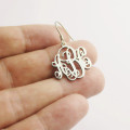 Sterling Silver Script Monogram Earrings Sterling silver script monogram earrings product image