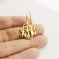 Personalised script monogram initial earrings product view