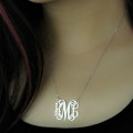 Personalised monogram initial necklace alternate view