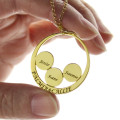 Personalised mother's family name pendant necklace