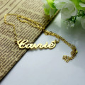 Personalised Carrie name necklace in 18ct solid gold