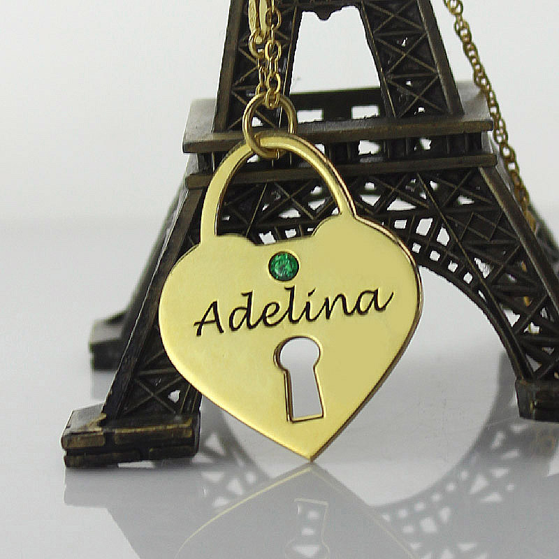 Gallery image of the heart lock keepsake necklace